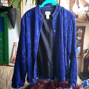 Chico's Blue Textured Jacket